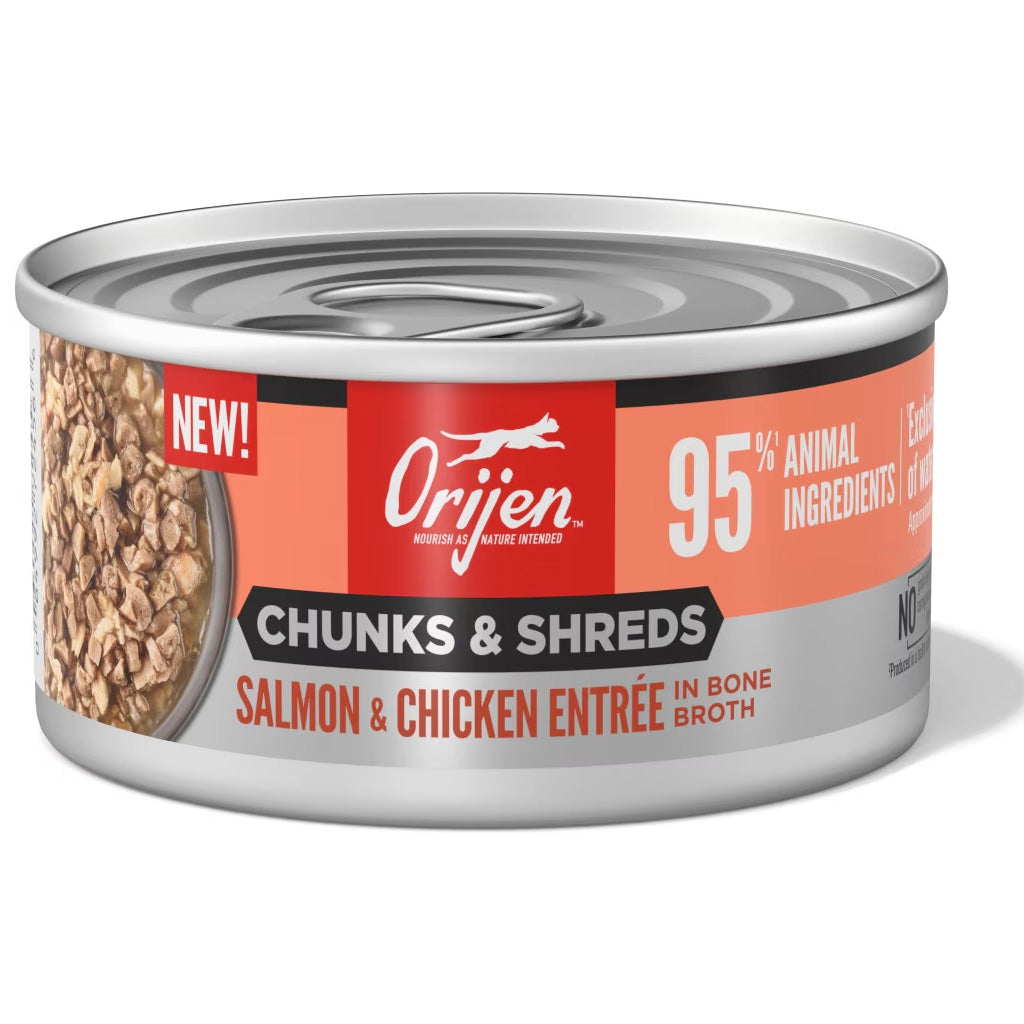 ORIJEN Chunks & Shreds Entrée in Bone Broth Wet Cat Food