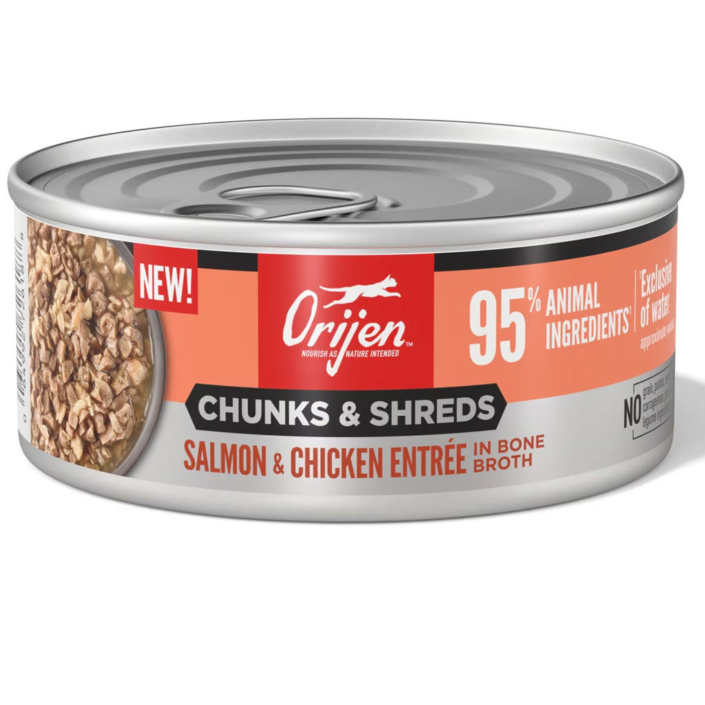 ORIJEN Chunks & Shreds Entrée in Bone Broth Wet Cat Food