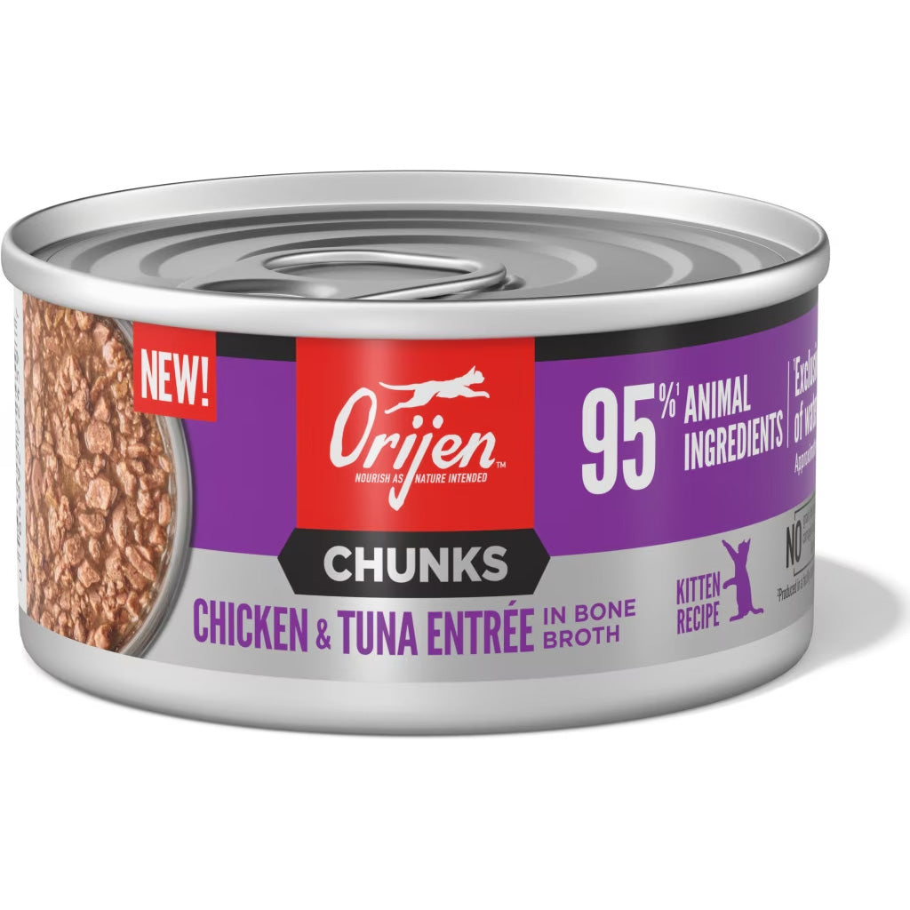 ORIJEN Chunks & Shreds Kitten Chicken & Tuna Entree Wet Cat Food