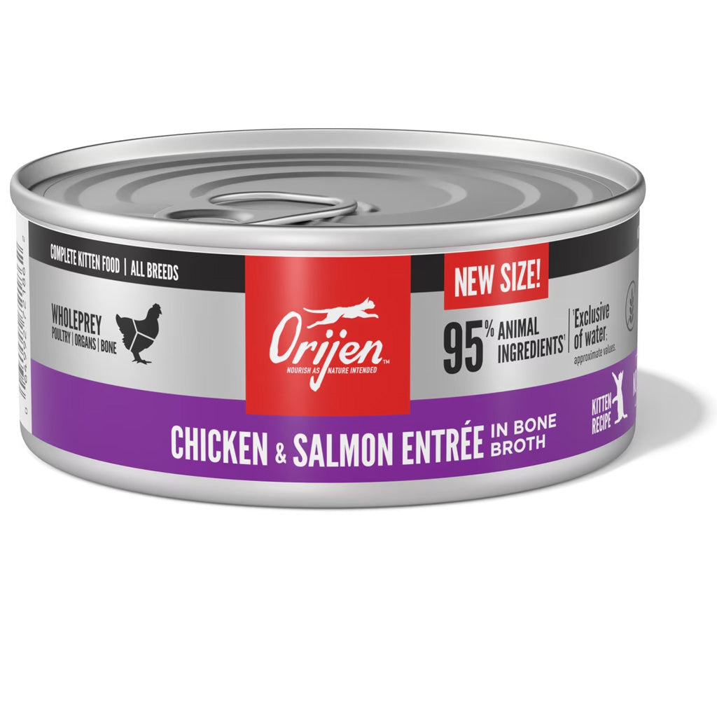 ORIJEN Premium Chicken & Salmon Kitten & Cat Food in Bone Broth Pate