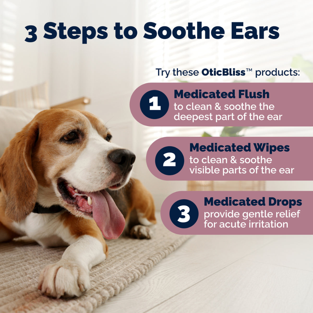 Oticbliss Advanced Vet Strength Allergy Ear Drops for Dogs and Cats, 1.8 oz