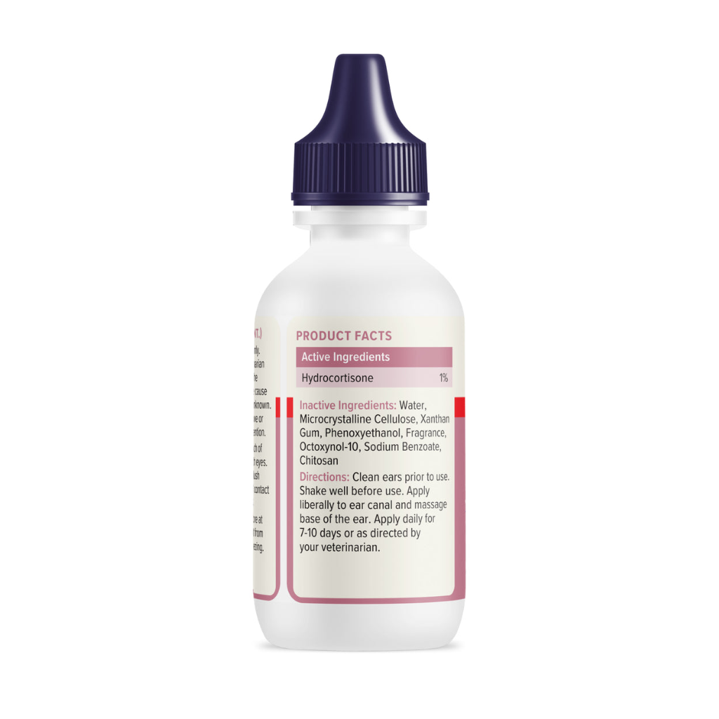 Oticbliss Advanced Vet Strength Allergy Ear Drops for Dogs and Cats, 1.8 oz
