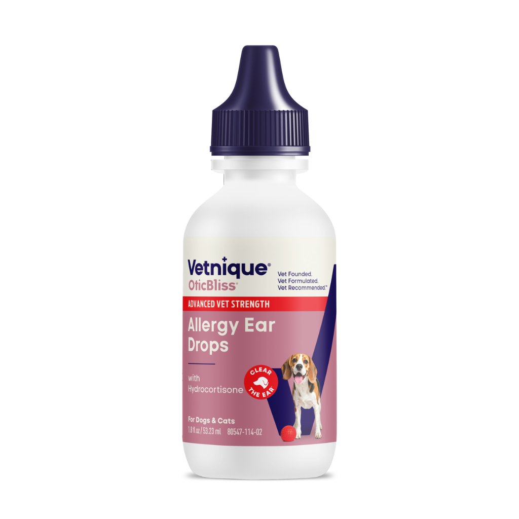 Oticbliss Advanced Vet Strength Allergy Ear Drops for Dogs and Cats, 1.8 oz