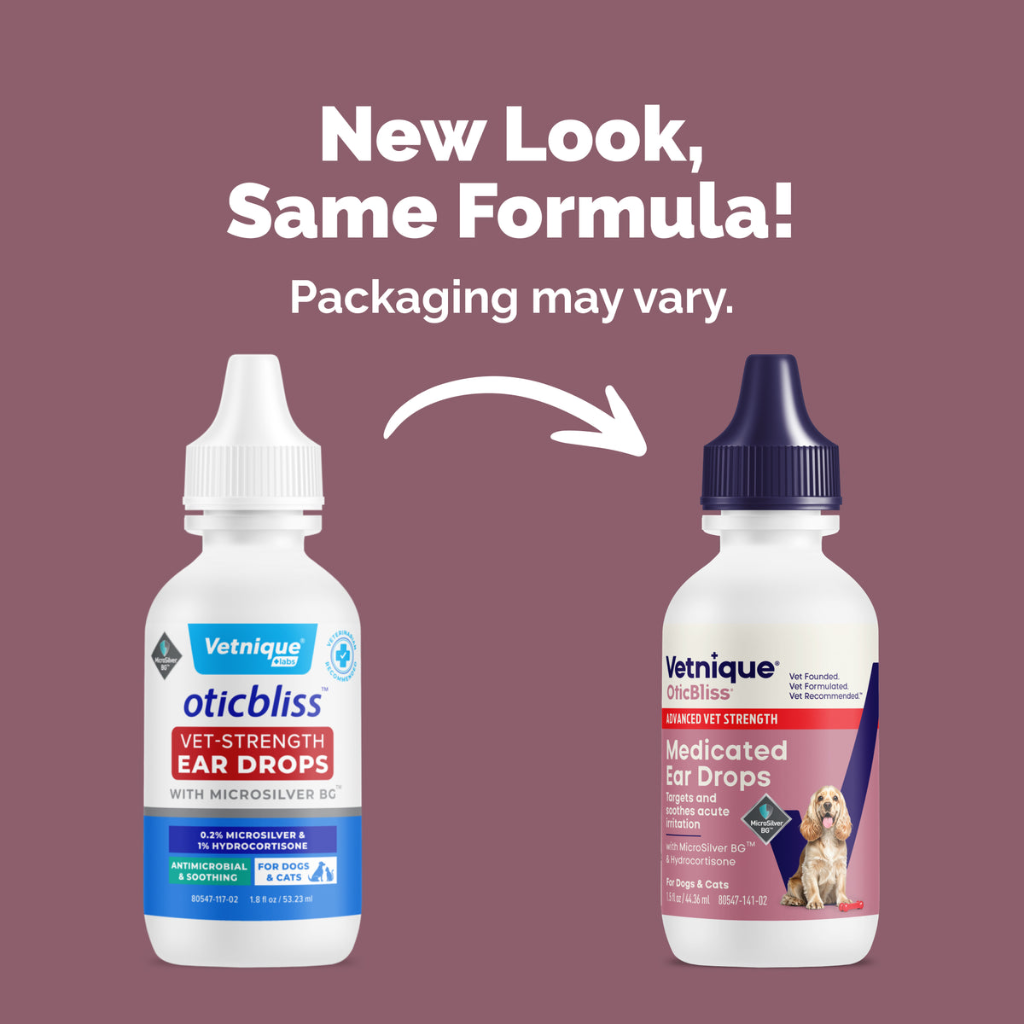 Oticbliss Advanced Vet Strength Medicated Ear Drops for Dogs & Cats, 1.8 oz