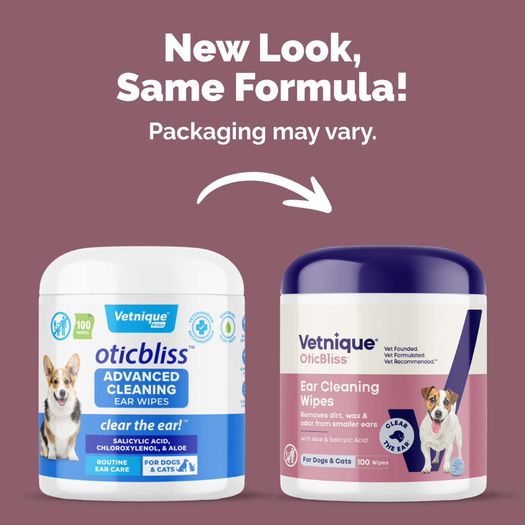 Oticbliss Ear Cleaning Wipes For Dogs & Cats, 100 ct