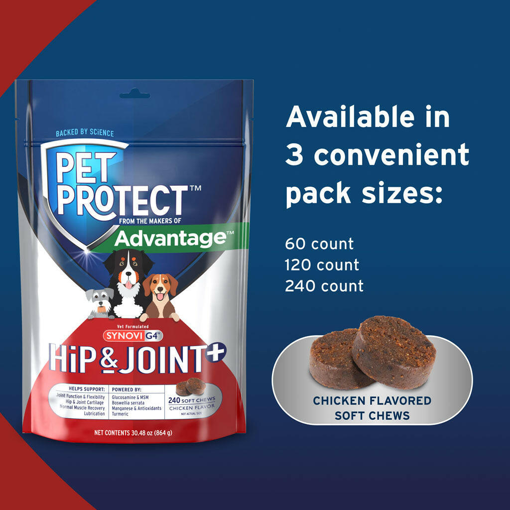Pet Protect Hip & Joint Synovi G4 for Dogs, Chicken Flavor