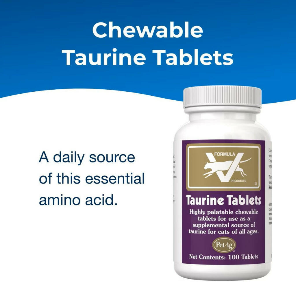 PetAg Taurine Chewable Tablet Supplement for Cats (100 count)