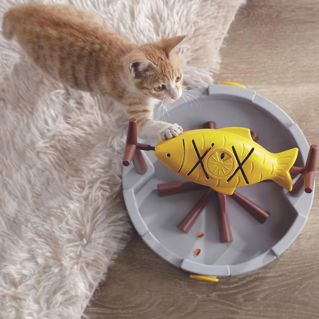 PetPals Grilled Fish Interactive Treat Toy for Cats
