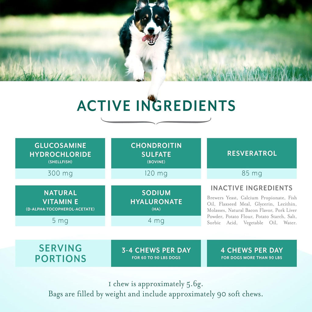 Petthrive Soft Chews with Resveratrol Advance Joint Care for Dogs