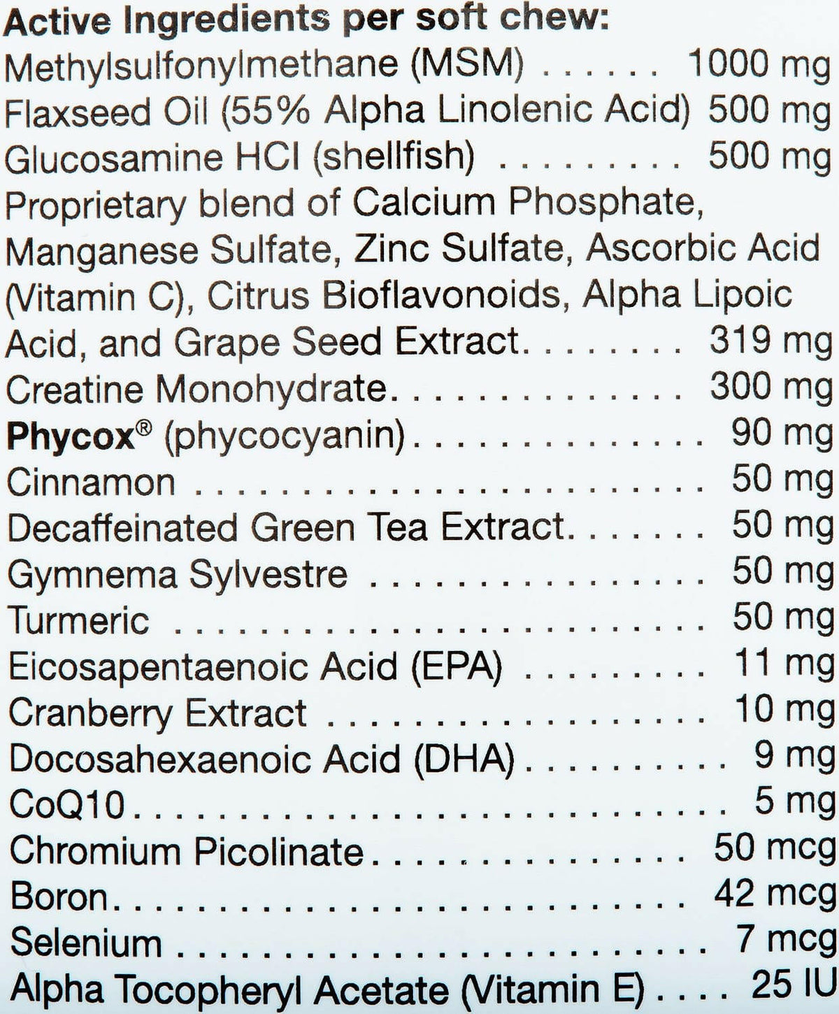 Phycox MAX Joint Supplement (90 soft chews)