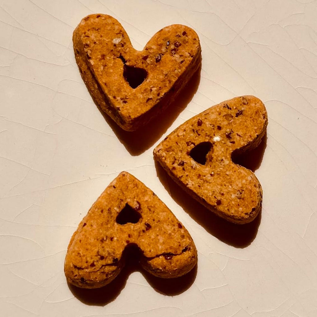 Pork-Eez Bacon & Cheddar Hearts Dog Treats, 8-oz