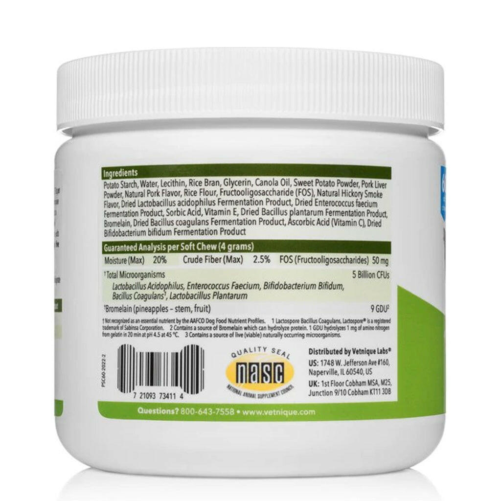 Profivex 5-Strain Probiotic Soft Chews For Dogs (60 Count)
