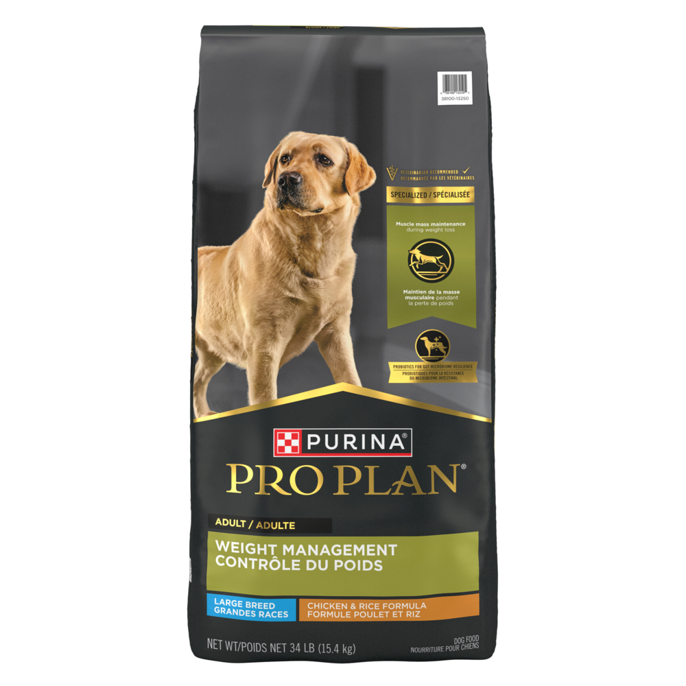 Purina Pro Plan Adult Large Breed Weight Management Formula Dry Dog Food, 34-lb