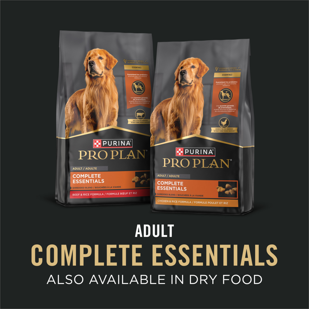 Purina Pro Plan Complete Essentials Adult Beef & Rice Entree Canned Dog Food, 13-oz, case of 12