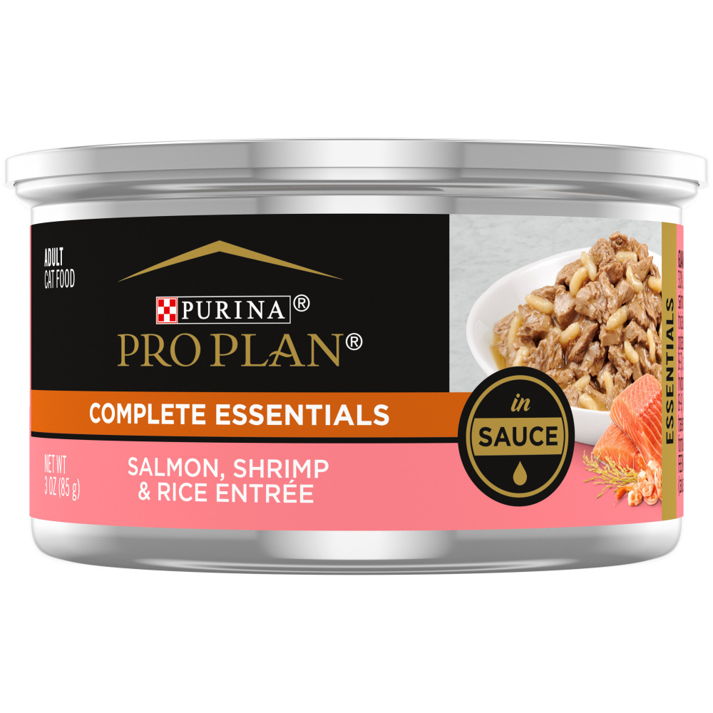 Purina Pro Plan Complete Essentials Adult Salmon, Shrimp & Rice in Sauce Entree Canned Cat Food