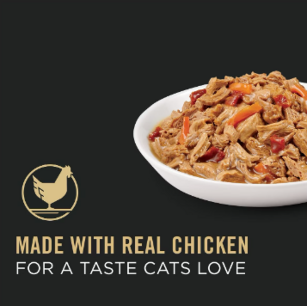 Purina Pro Plan Complete Essentials Adult White Chicken with Vegetables in Gravy Entree Canned Cat Food, 3-oz, case of 24