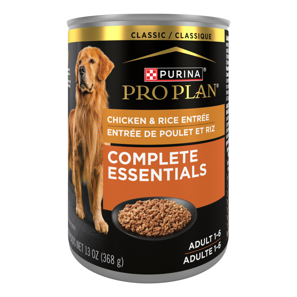 Purina Pro Plan Complete Essentials Chicken & Rice Entree Canned Adult Dog Food, 13-oz, case of 12