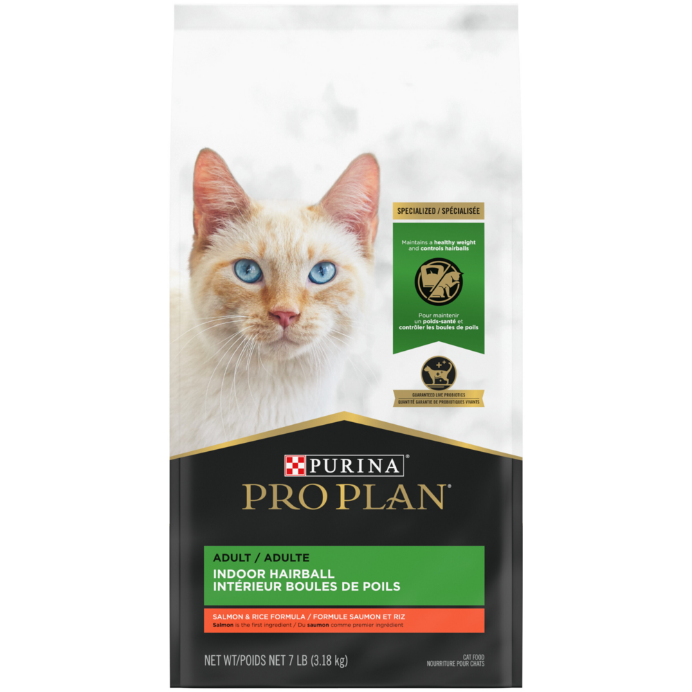 Purina Pro Plan Hairball Management Indoor Salmon and Rice Cat Food
