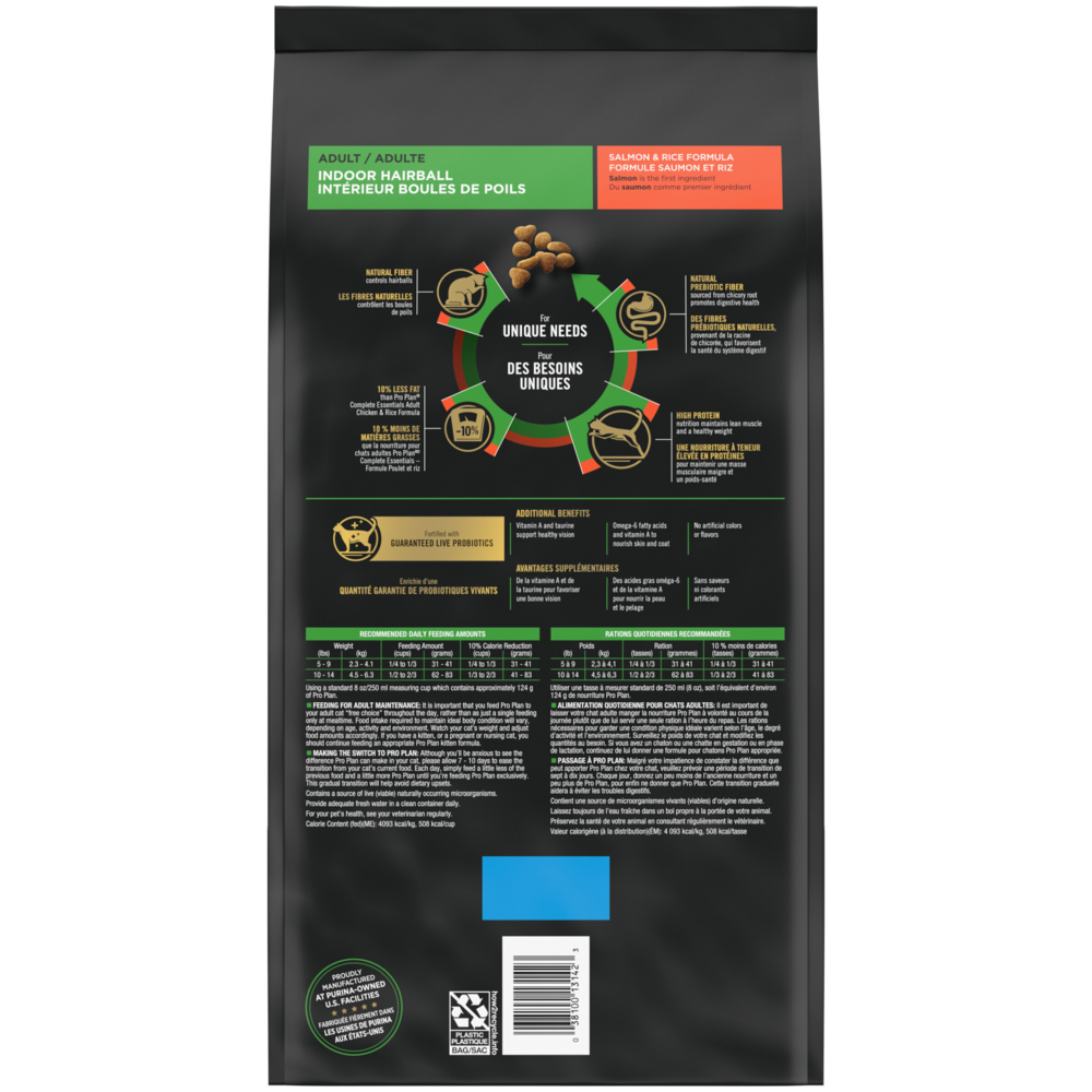Purina Pro Plan Hairball Management Indoor Salmon and Rice Cat Food