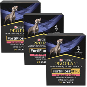 Purina Pro Plan Veterinary Supplements FortiFlora PRO Synbiotic Action Probiotic Powder for Dogs