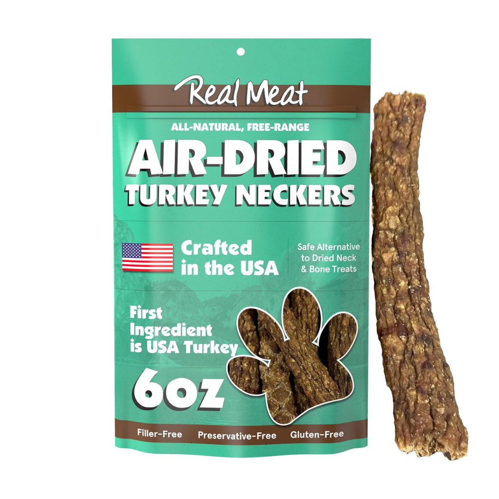 Real Meat Air Dried Turkey Neckers Dog Treats (6 oz)