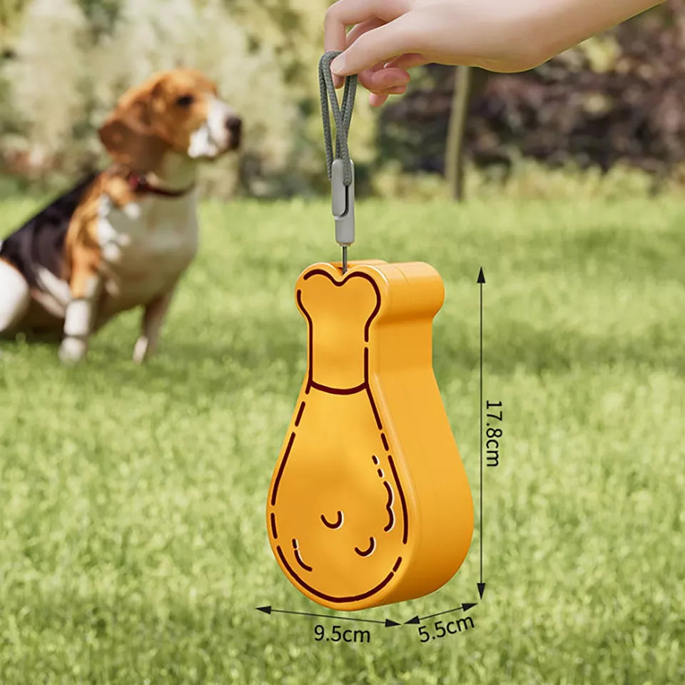 2in1 feeding station for on the go in chicken leg look