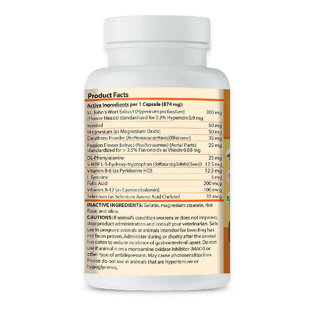 Serenin Vet Calming Supplement for Dogs, Cats & Horses (45 Capsules)