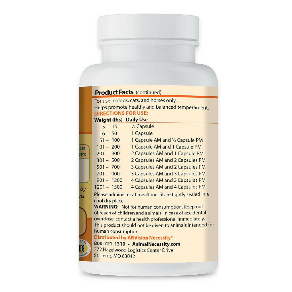 Serenin Vet Calming Supplement for Dogs, Cats & Horses (45 Capsules)