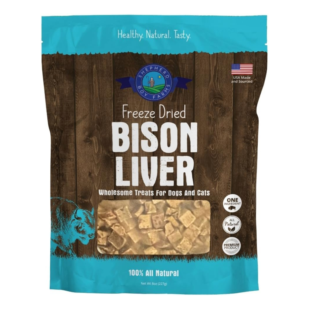 Shepherd Boy Farms Freeze Dried Bison Liver Treats for Dogs & Cats