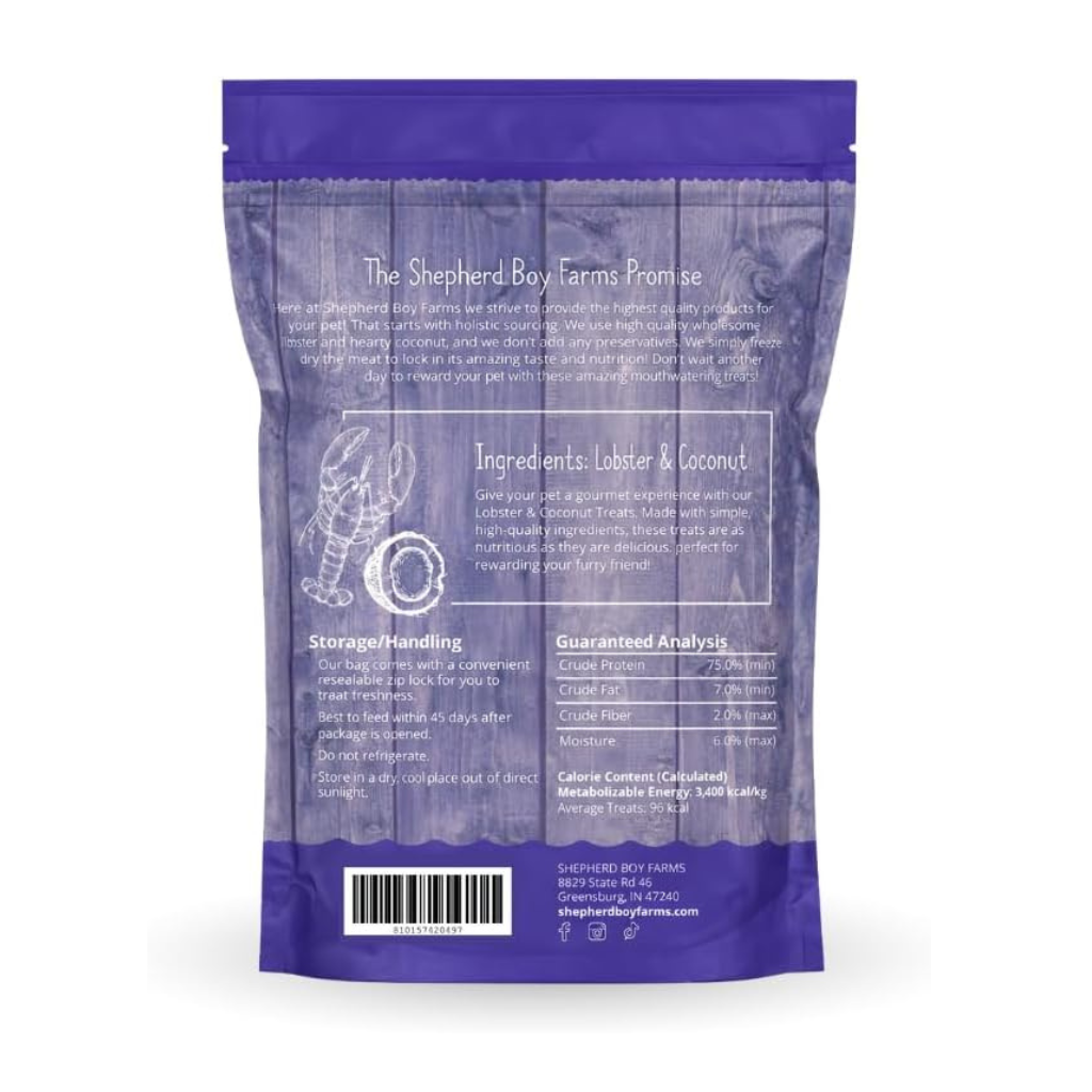 Shepherd Boy Farms Freeze Dried Lobster & Coconut Treats for Dogs & Cats