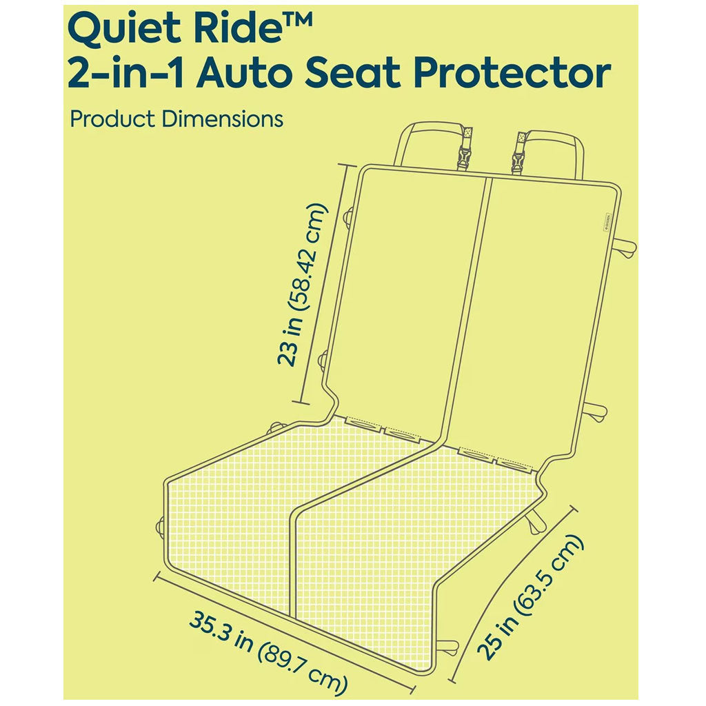 Sherpa Quiet Ride 2-In-1 Auto Seat Protector, Gray