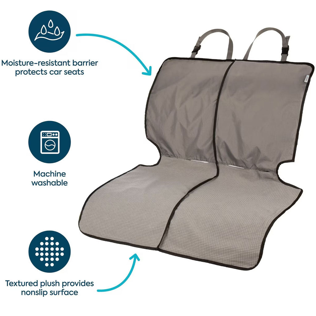 Sherpa Quiet Ride 2-In-1 Auto Seat Protector, Gray