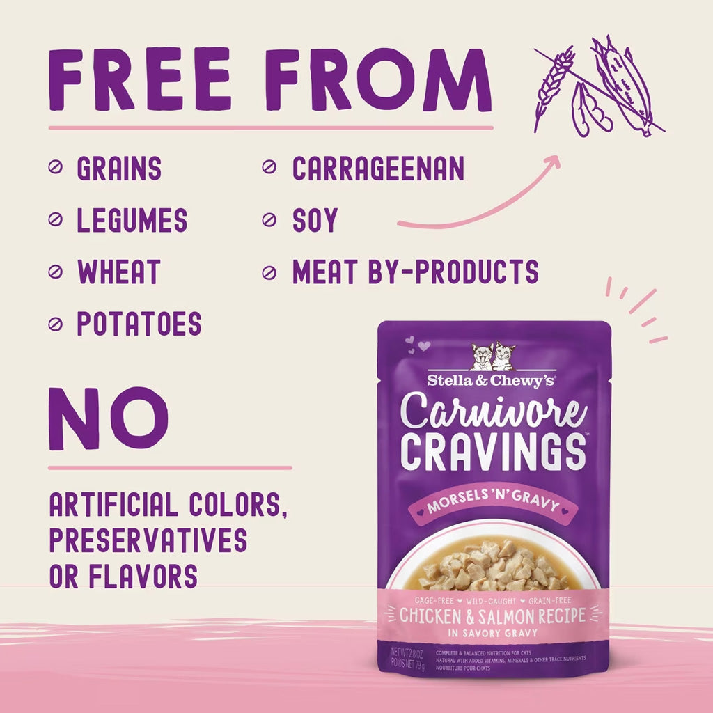 Stella & Chewy's Carnivore Cravings Morsels'N'Gravy Cat Food, 2.8-oz case of 24