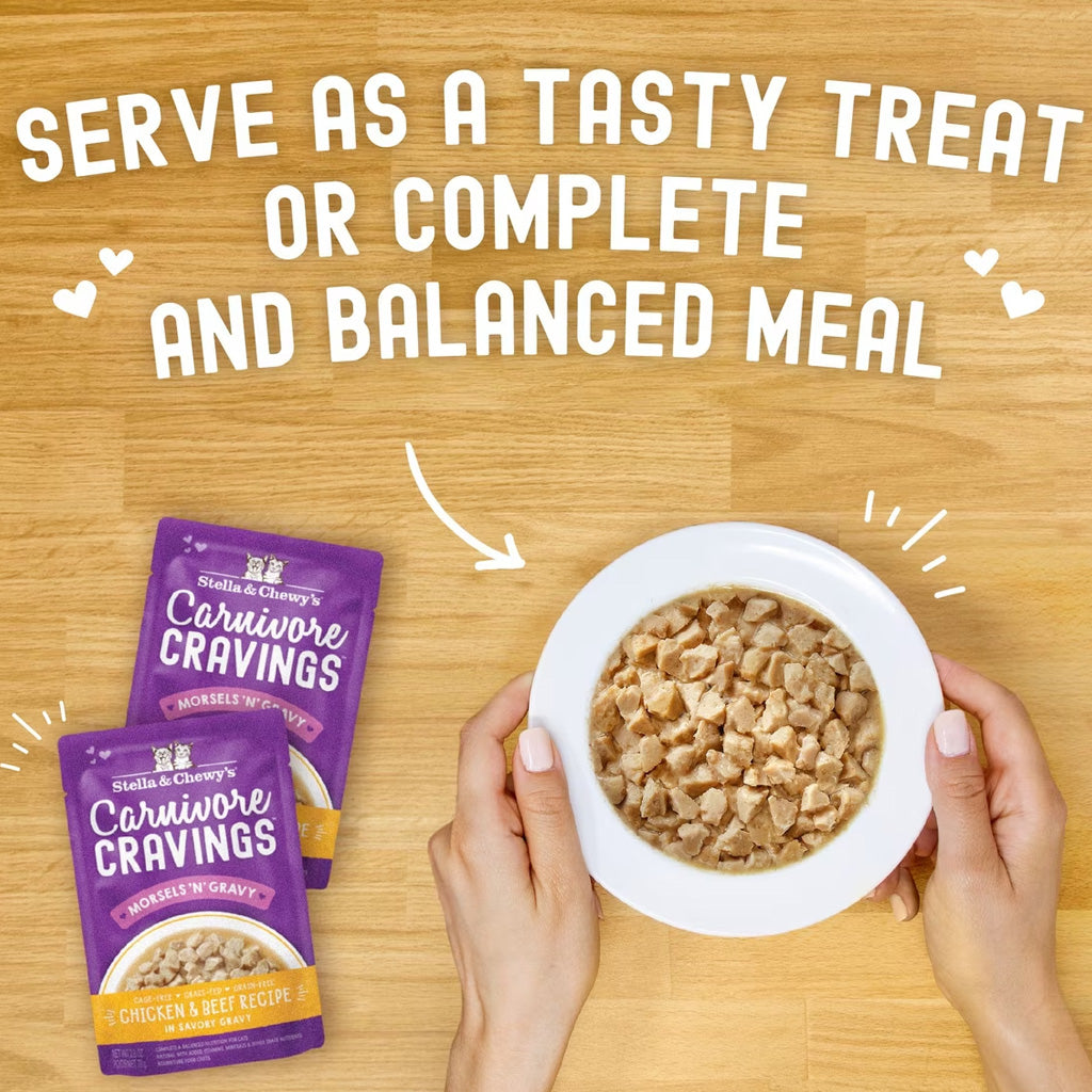 Stella & Chewy's Carnivore Cravings Morsels'N'Gravy Cat Food, 2.8-oz case of 24