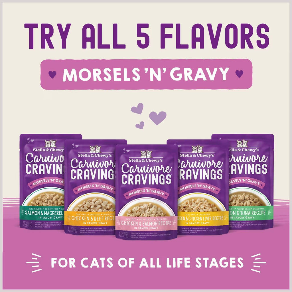 Stella & Chewy's Carnivore Cravings Morsels'N'Gravy Cat Food, 2.8-oz case of 24