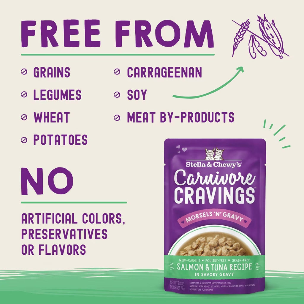 Stella & Chewy's Carnivore Cravings Morsels'N'Gravy Cat Food, 2.8-oz case of 24
