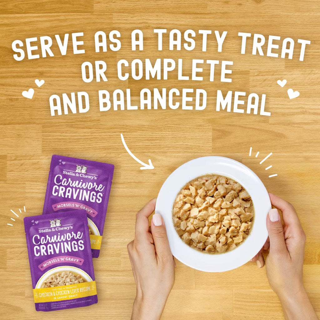 Stella & Chewy's Carnivore Cravings Morsels'N'Gravy Cat Food, 2.8-oz case of 24