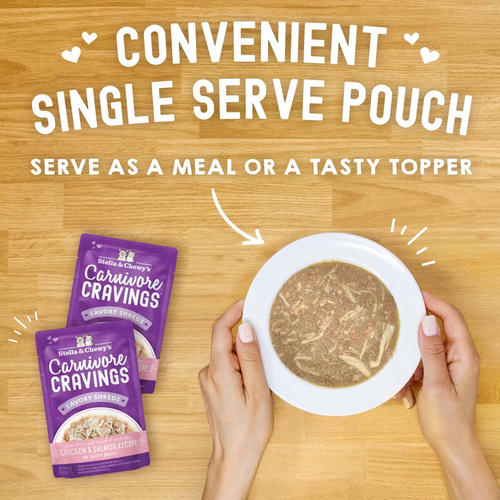 Stella & Chewy's Carnivore Cravings Shredded Wet Cat Food, 2.8-oz case of 24
