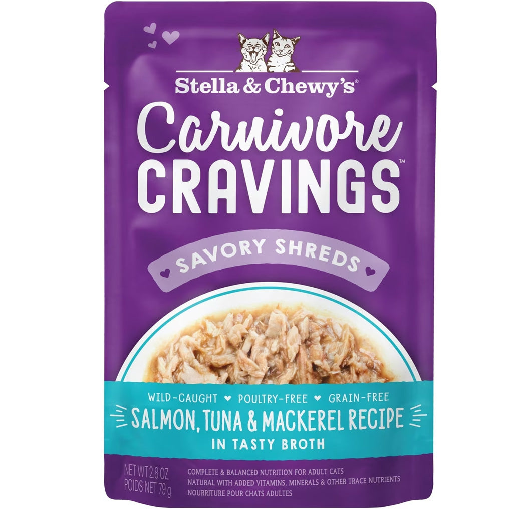 Stella & Chewy's Carnivore Cravings Shredded Wet Cat Food, 2.8-oz case of 24