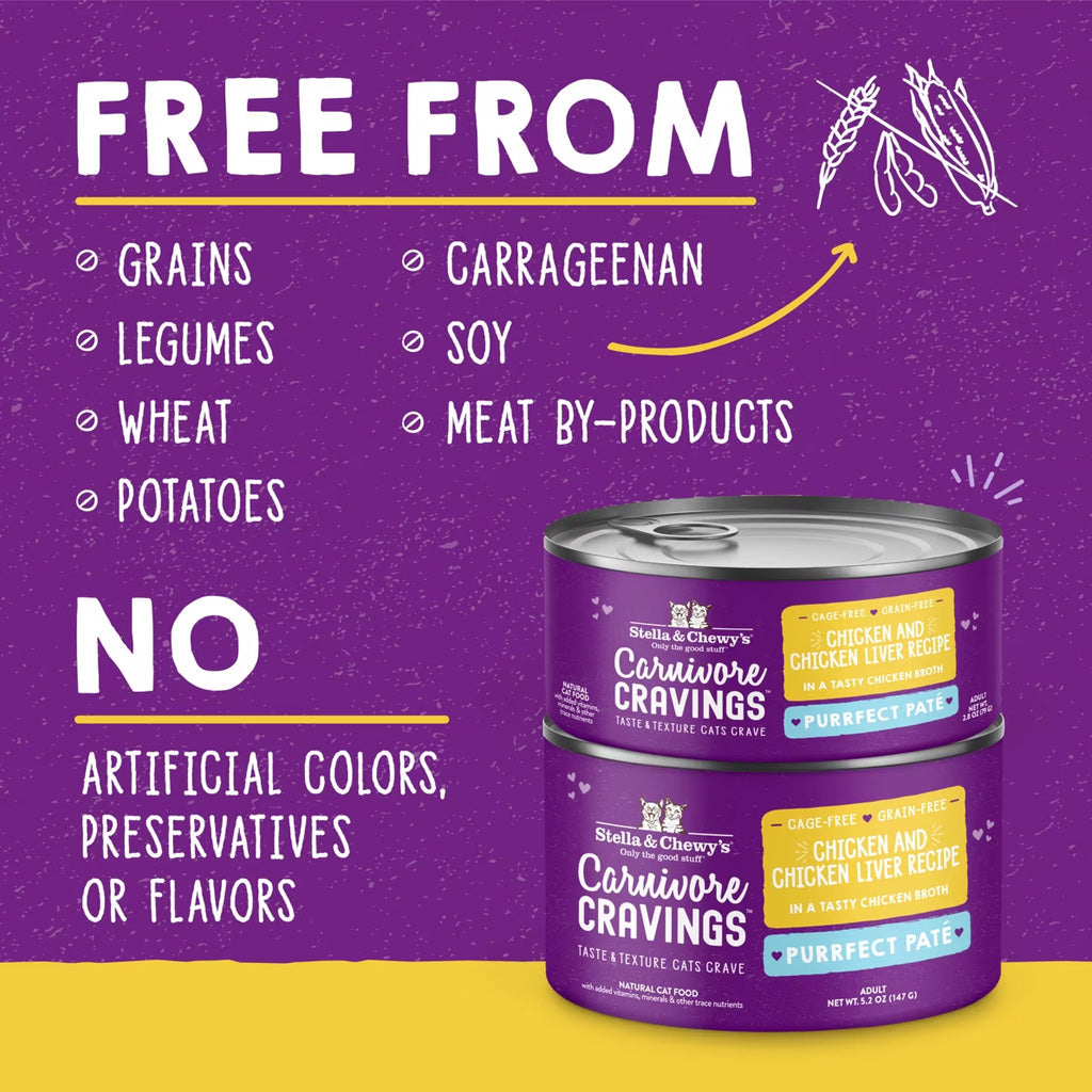 Stella & Chewy's Purrfect Pate Chicken & Chicken Liver Flavored Pate Wet Cat Food