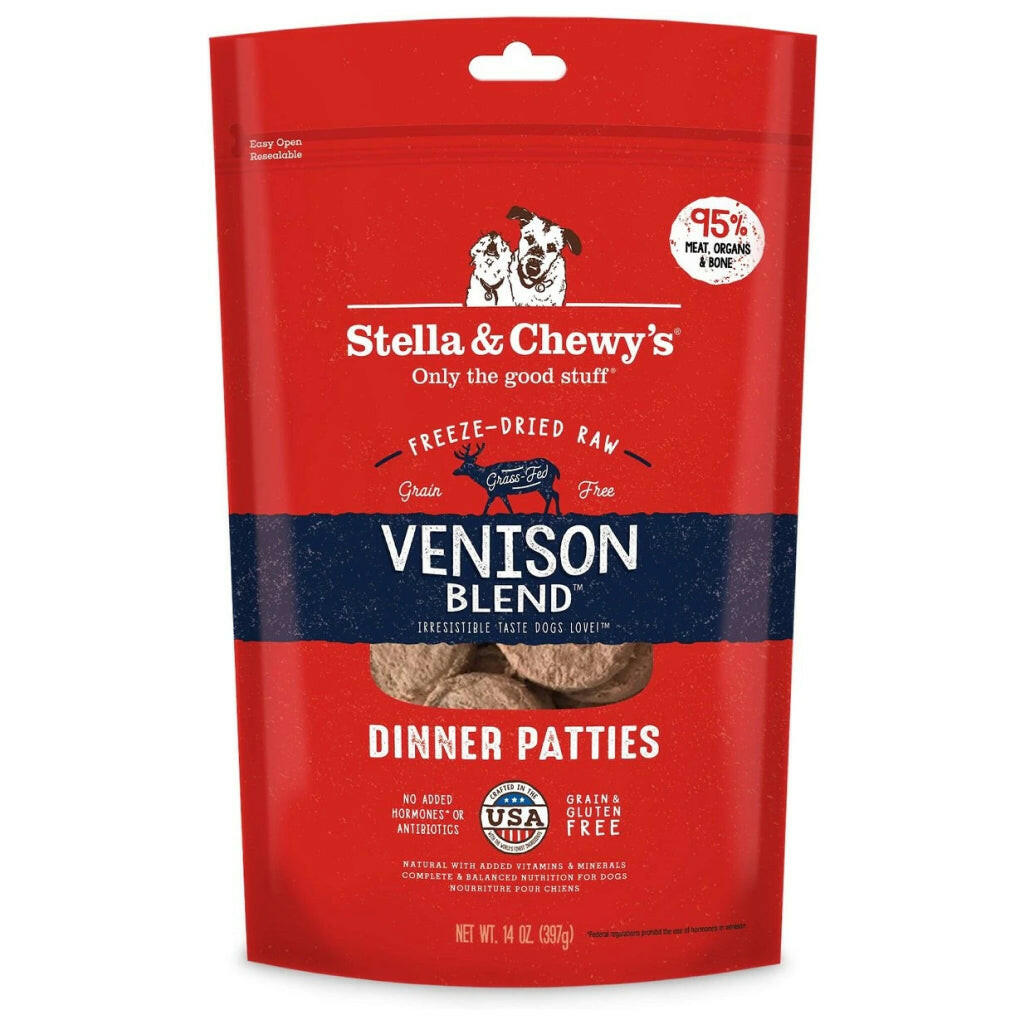 Stella & Chewy's Venison Blend Dinner Patties Freeze-Dried Raw Food for Dogs