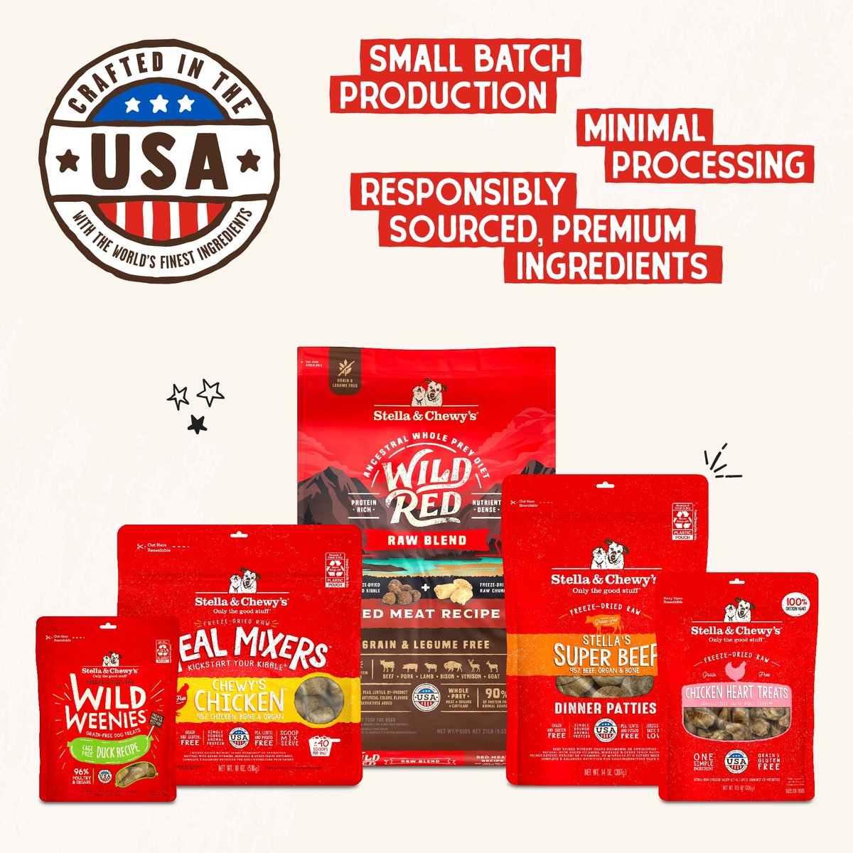 Stella & Chewy's Venison Blend Dinner Patties Freeze-Dried Raw Food for Dogs