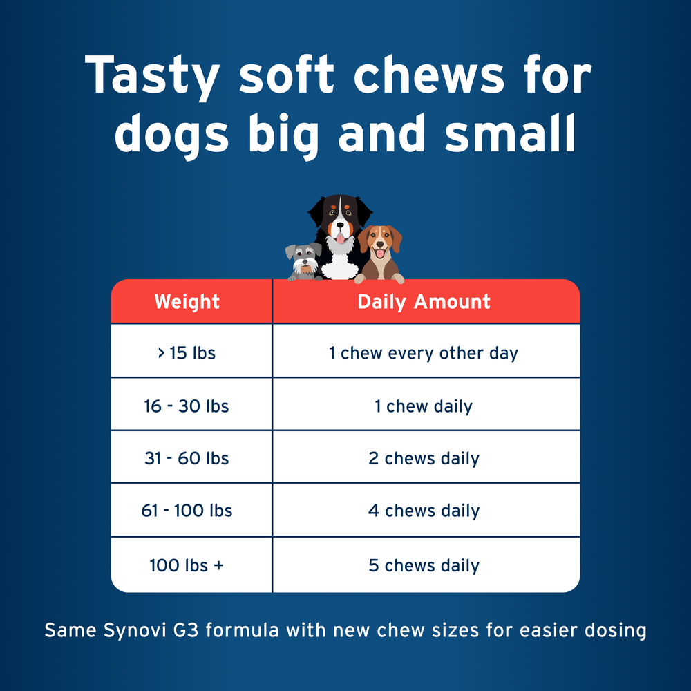 Synovi G3 Soft Chews Joint Supplement for Dogs