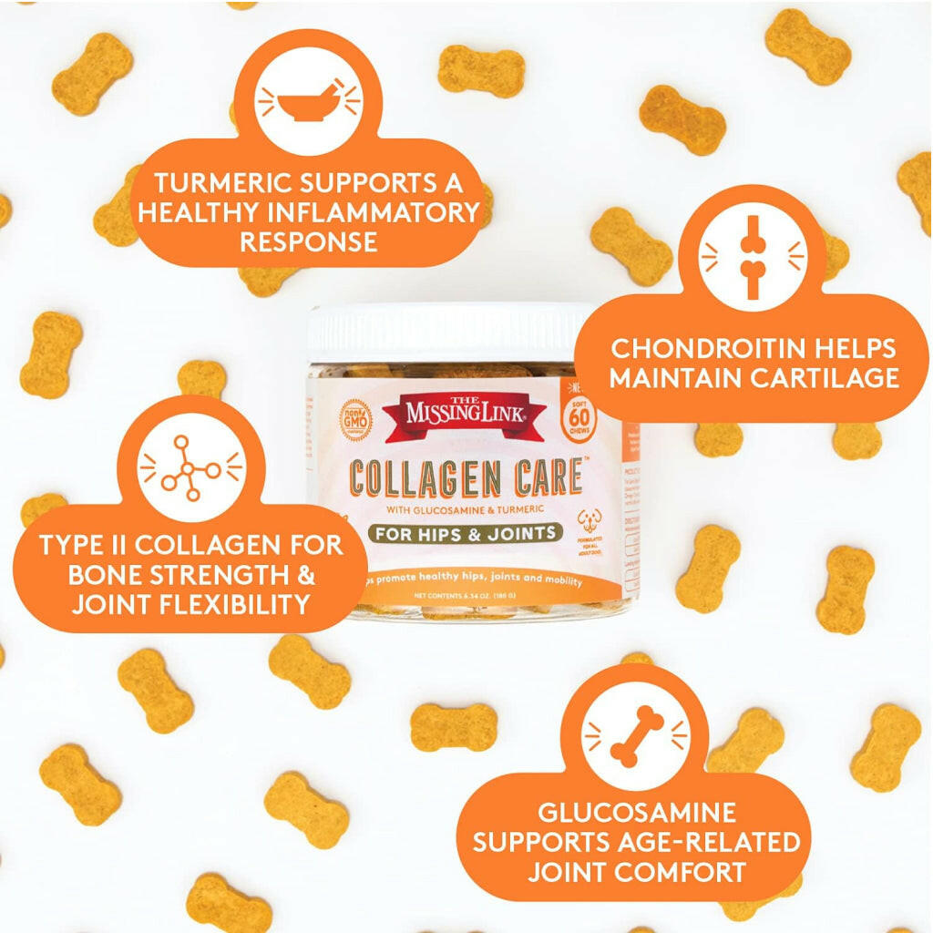 The Missing Link Collagen Care Hips & Joints Soft Chews for Dogs