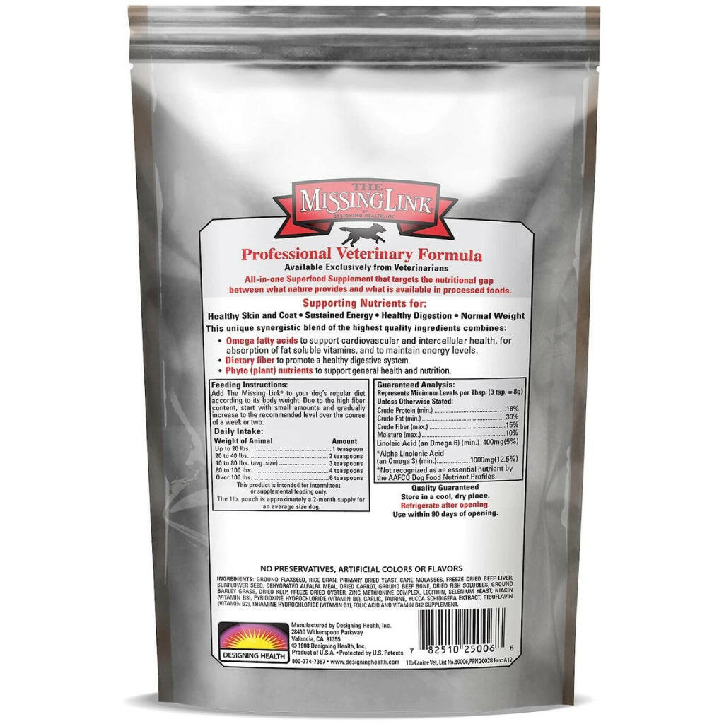 The Missing Link Professional Veterinary Formula Canine Blend Superfood Supplement for Dogs (1 lb)