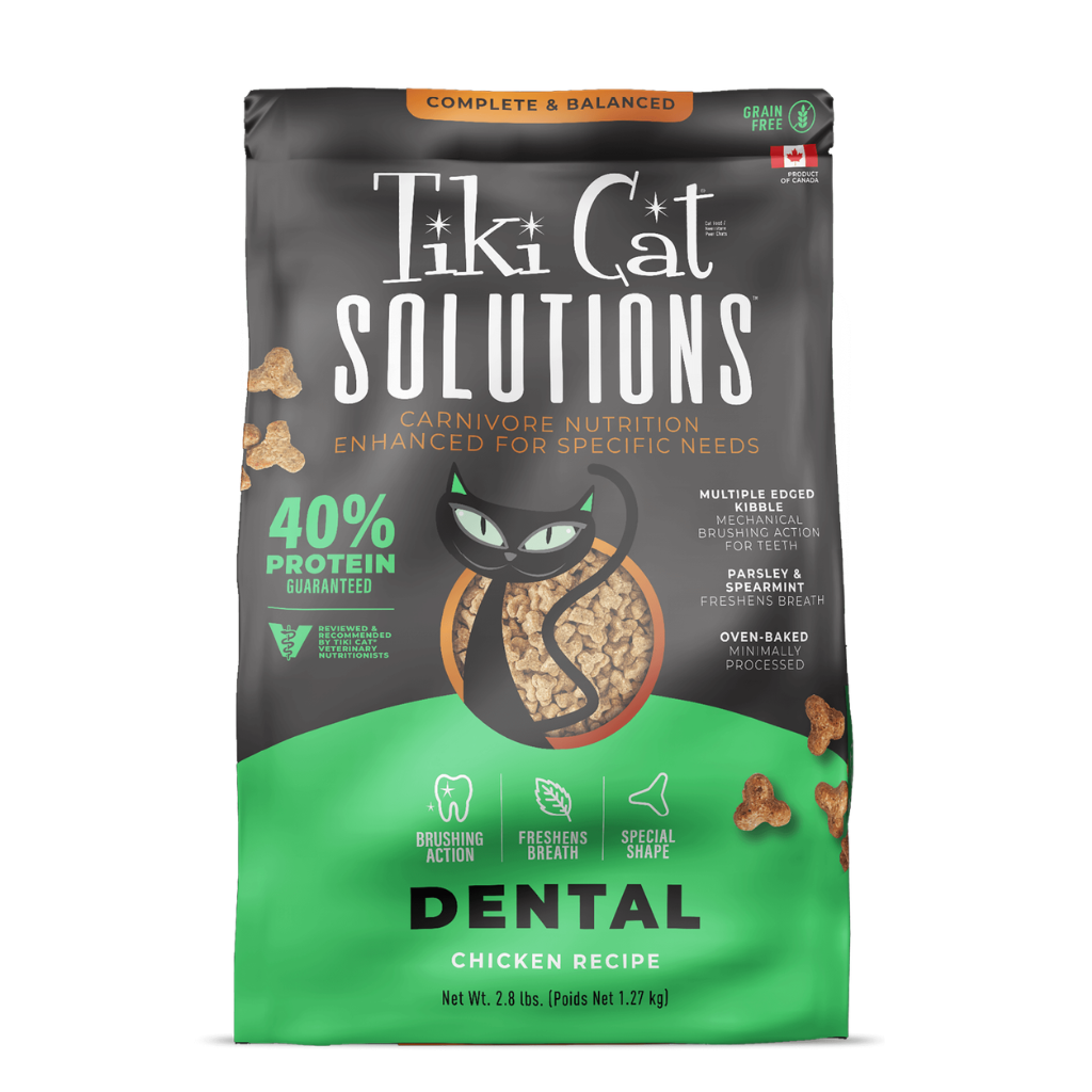 Tiki Cat Solutions Dental Grain Free Chicken Recipe Dry Cat Food