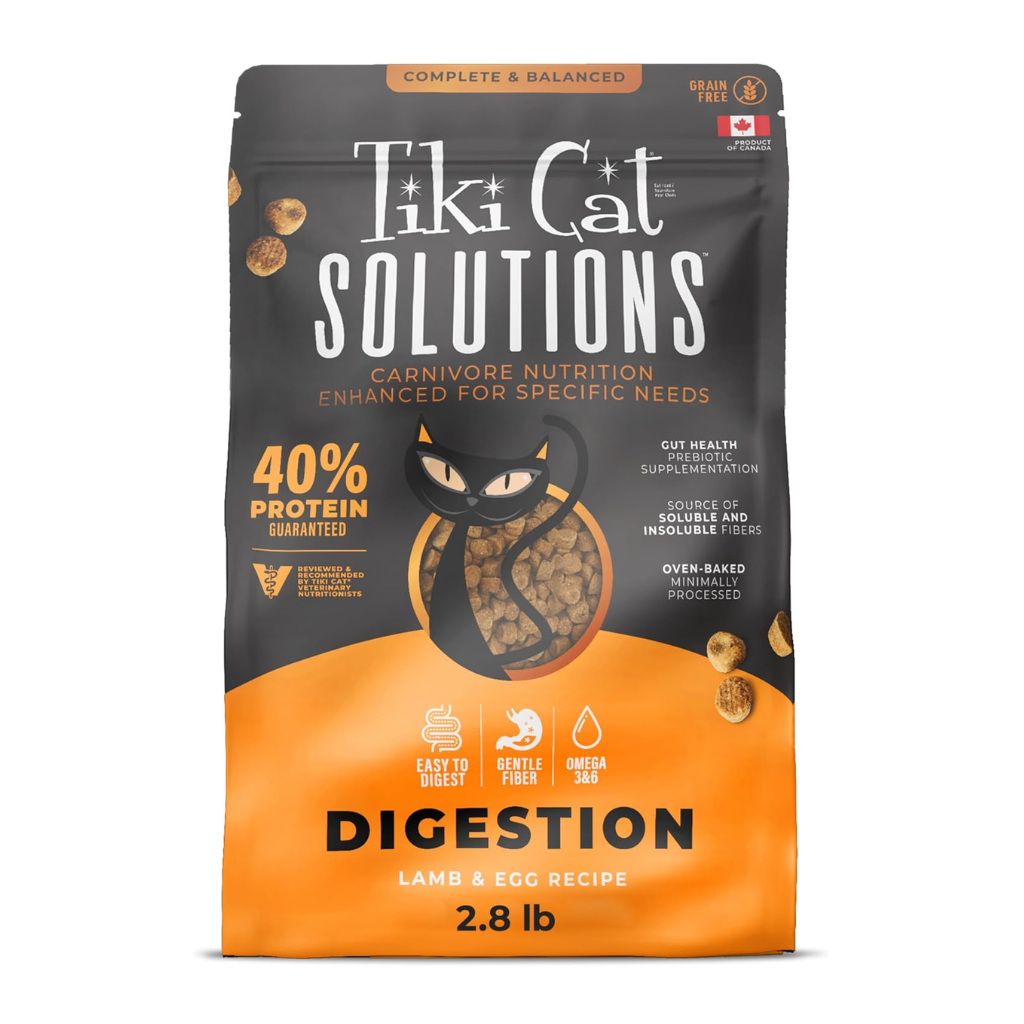 Tiki Cat Solutions Digestion Grain Free Lamb & Egg Dry Cat Food