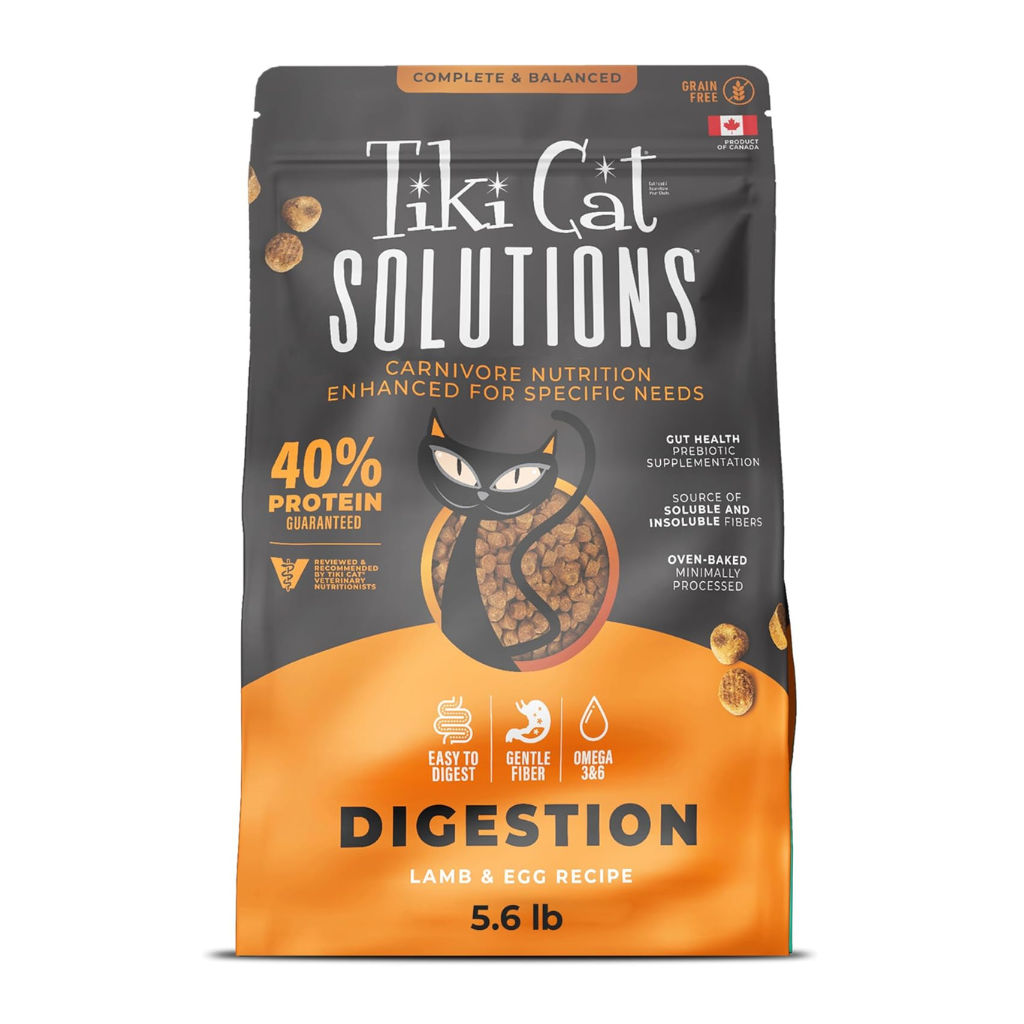 Tiki Cat Solutions Digestion Grain Free Lamb & Egg Dry Cat Food