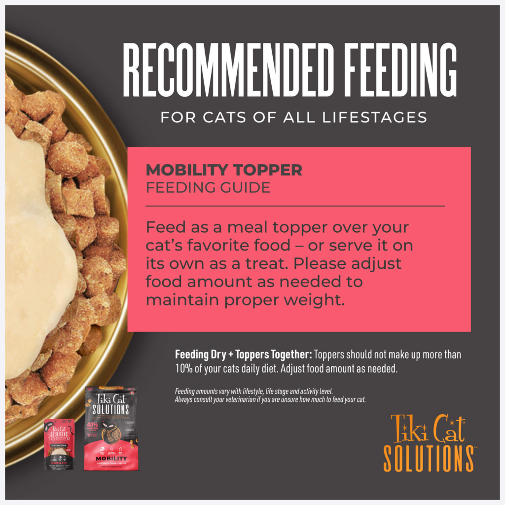 Tiki Cat Solutions + Function Mousse Mobility Chicken Recipe Food Topper for Cats (1.5 oz x 12 pouches)