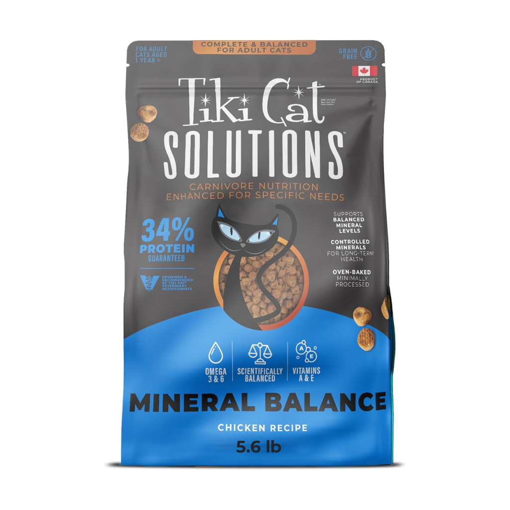 Tiki Cat Solutions Mineral Balance Grain Free Chicken Recipe Dry Cat Food